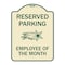 Signmission Reserved Parking Employee of Month 1 Heavy-Gauge Aluminum Sign, 24" x 18", TG-1824-23150 A-DES-TG-1824-23150 - alternate 1